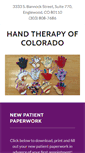 Mobile Screenshot of handtherapyofcolorado.com