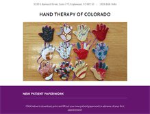 Tablet Screenshot of handtherapyofcolorado.com